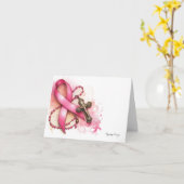 Gepersonaliseerde borstkanker Saint Prayer Kaart (Gele Bloem)