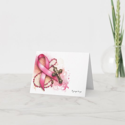 Gepersonaliseerde borstkanker Saint Prayer Kaart (Voorkant)