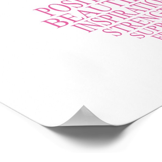 Gepersonaliseerde borstkankerlint Wall Art Poster (Hoek)