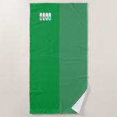 Gepersonaliseerde bos- en sage-groene handdoek (Voorkant)
