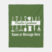 Gepersonaliseerde Bos Groen Moderne Meester Tuinma Fleece Deken (Voorkant)