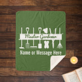 Gepersonaliseerde Bos Groen Moderne Meester Tuinma Sherpa Deken