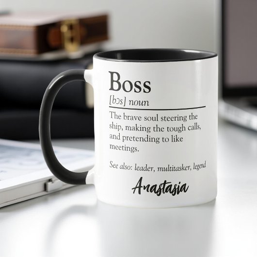 Gepersonaliseerde Boss Definition Waardering Mok