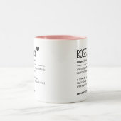 Gepersonaliseerde Boss lady definition Work Bestie Tweekleurige Koffiemok (Center)