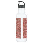 Gepersonaliseerde Boss Lady Roos Gouden Glitter Waterfles (Achterkant)