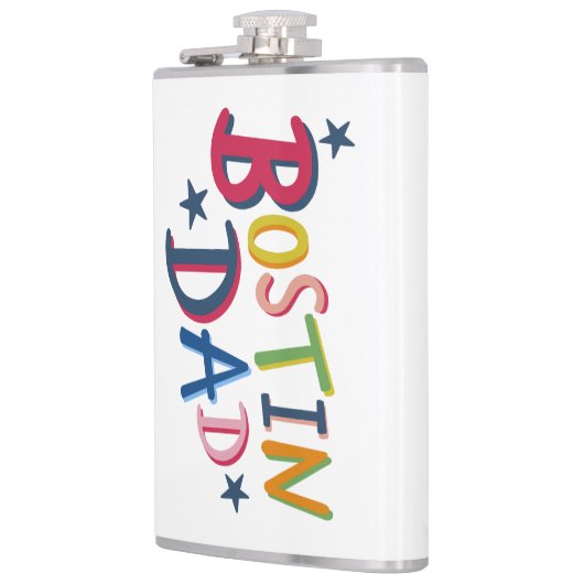 Gepersonaliseerde Bostin Dad Black Country Hip Fla Heupfles (Links)