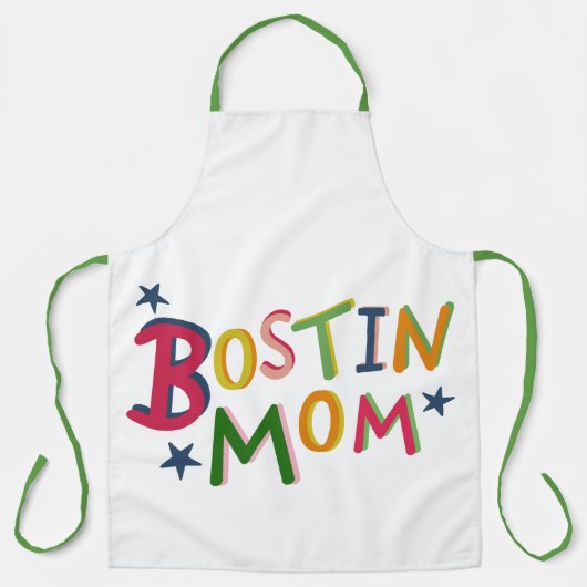 Gepersonaliseerde Bostin Mum Black Country Schort (Voorkant)