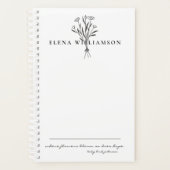Gepersonaliseerde Botanical Flowers Hope Message Planner (Voorkant)