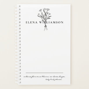 Gepersonaliseerde Botanical Flowers Hope Message Planner