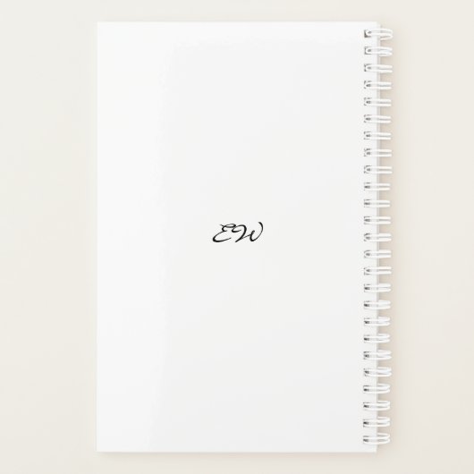 Gepersonaliseerde Botanical Flowers Hope Message Planner (Achterkant)