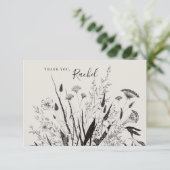 Gepersonaliseerde botanische bedankkaart (Staand voorkant)