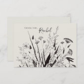 Gepersonaliseerde botanische bedankkaart (Voorkant / Achterkant)