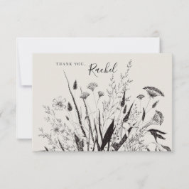 Gepersonaliseerde botanische bedankkaart
