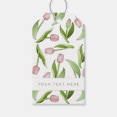 Gepersonaliseerde Botanische Bloem Moderne Roze Tu Cadeaulabel (Voorkant)