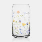 Gepersonaliseerde botanische bloemen Mama's tuin Blikvorm Glas (Voorkant)