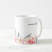 Gepersonaliseerde Botanische Bloemen Mok voor Mama (Voorkant rechts)