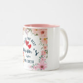 Gepersonaliseerde Botanische Bloemen Mok voor Mama (Voorkant rechts)