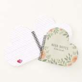 Gepersonaliseerde Botanische Bloemen Waterverf Notitieboek (Binnen)