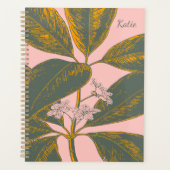Gepersonaliseerde Botanische Blush Goud Niet-gedat Planner (Voorkant)