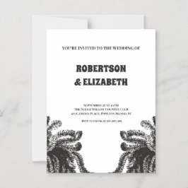 Gepersonaliseerde botanische bruiloft magnetische uitnodiging