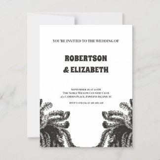 Gepersonaliseerde botanische bruiloft magnetische uitnodiging