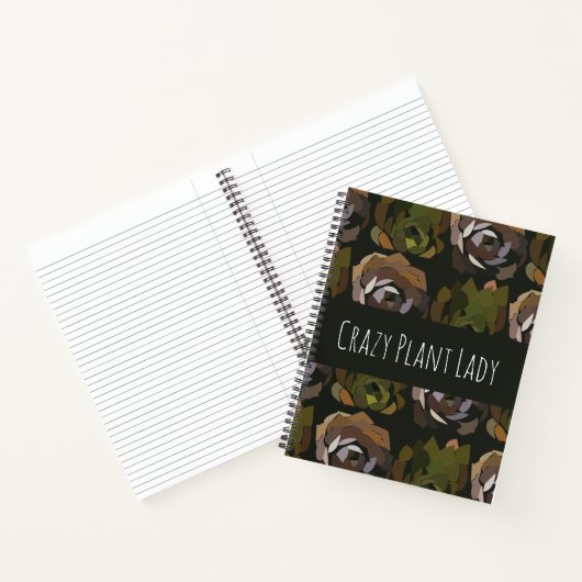 Gepersonaliseerde Botanische Cactus Notitieboek (Binnen)