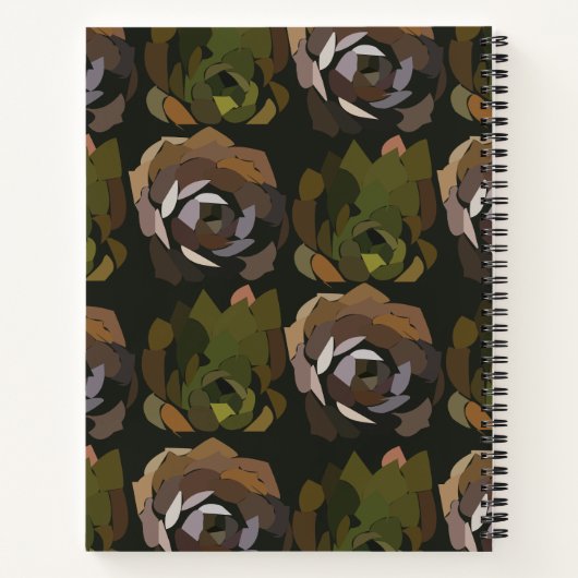 Gepersonaliseerde Botanische Cactus Notitieboek (Achterkant)