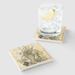 Gepersonaliseerde Botanische Chic Herb Stenen Onderzetter