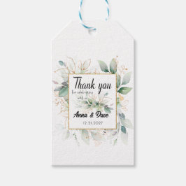 Gepersonaliseerde Botanische Huwelijksgunsten Beda Cadeaulabel