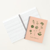 Gepersonaliseerde  Botanische Illustratie Natuur Notitieboek (Binnen)