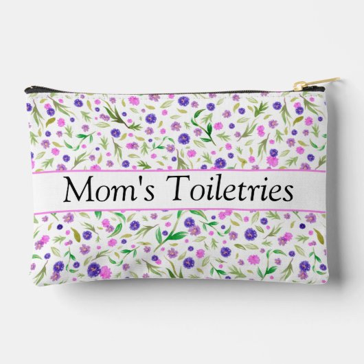 Gepersonaliseerde Botanische Make-up Pouch – Mom G Etui (Achterkant)