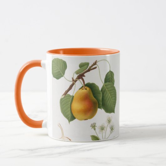 Gepersonaliseerde  Botanische Peerbloesem Fruit Mok (Links)