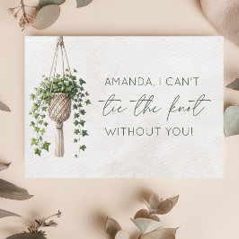 Gepersonaliseerde botanische Planten bruidsmeisje  Notitiekaartje