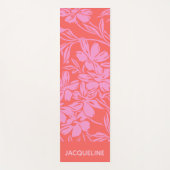 Gepersonaliseerde Botanische Roze Rode Wellness Fi Yogamat (Voorkant)