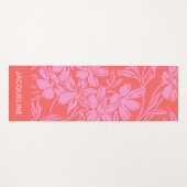 Gepersonaliseerde Botanische Roze Rode Wellness Fi Yogamat (Voorkant (horizontaal))
