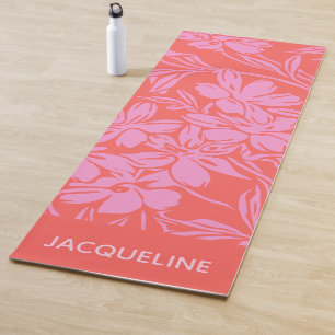 Gepersonaliseerde Botanische Roze Rode Wellness Fi Yogamat