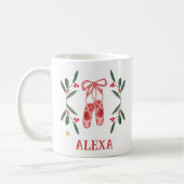 Gepersonaliseerde Botanische Schattigee Balletscho Koffiemok (Links)