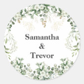 Gepersonaliseerde botanische Sticker (Voorkant)