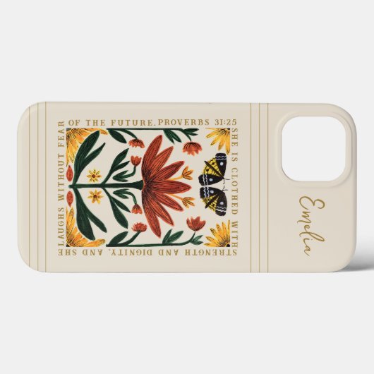 Gepersonaliseerde Botanische Telefoonhoes Case-Mate iPhone Case (Achterkant (horizontaal))