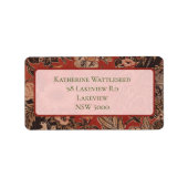 Gepersonaliseerde  botanische Victoriaans tijdperk Etiket (Voorkant)