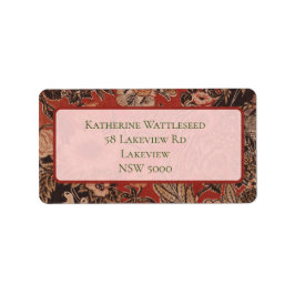 Gepersonaliseerde  botanische Victoriaans tijdperk Etiket