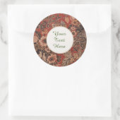 Gepersonaliseerde  botanische Victoriaans tijdperk Ronde Sticker (Tas)