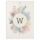 Gepersonaliseerde Botanische Waterverf Ink Art Klembord (Achterkant)