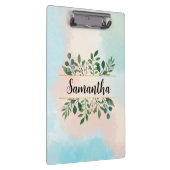 Gepersonaliseerde botanische Waterverf met naam Klembord (Rechts)