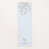 Gepersonaliseerde botanische Waterverf monogram bl Yogamat (Voorkant)