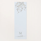 Gepersonaliseerde botanische Waterverf monogram bl Yogamat (Achterkant)