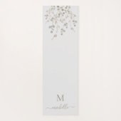 Gepersonaliseerde botanische Waterverf monogram gr Yogamat (Achterkant)