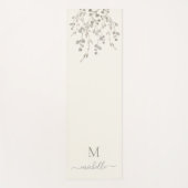 Gepersonaliseerde Botanische Waterverf Monogram Iv Yogamat (Voorkant)