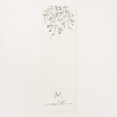 Gepersonaliseerde Botanische Waterverf Monogram Iv Yogamat (Achterkant)