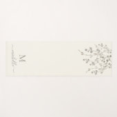 Gepersonaliseerde Botanische Waterverf Monogram Iv Yogamat (Voorkant (horizontaal))